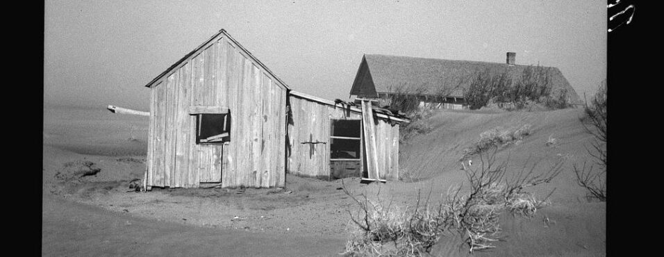 Abandoned farm in the dust bowl area. Oklahoma